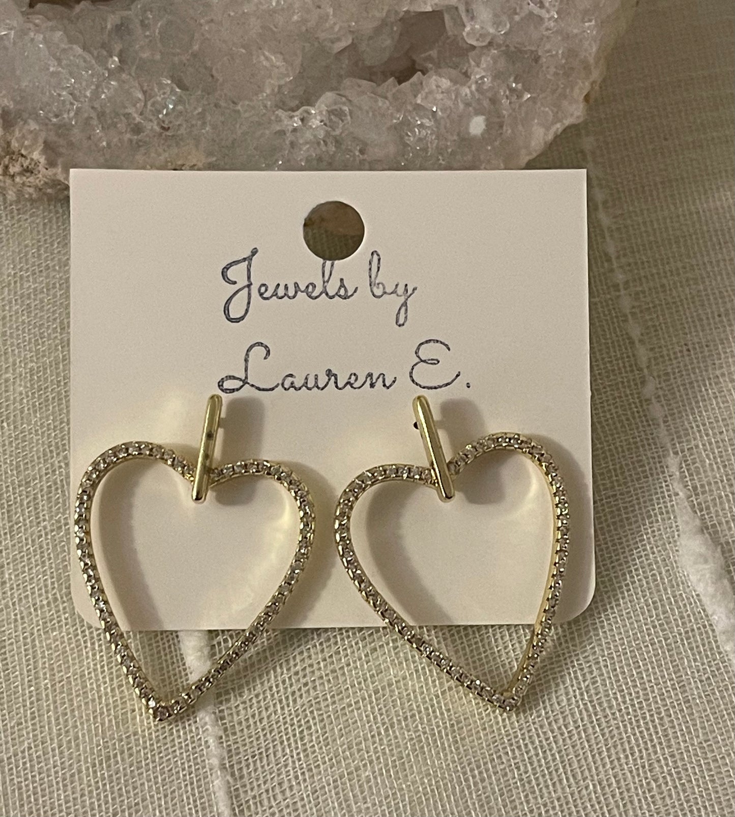 Double Heart Post Earrings
