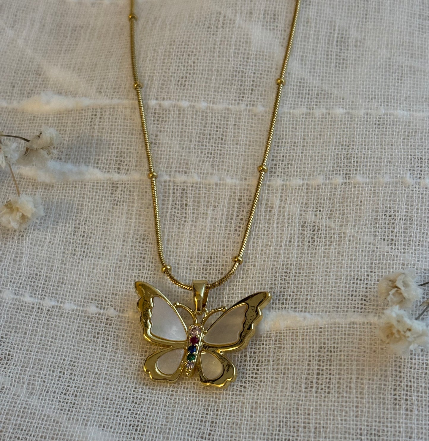 Bejeweled Butterfly Necklace