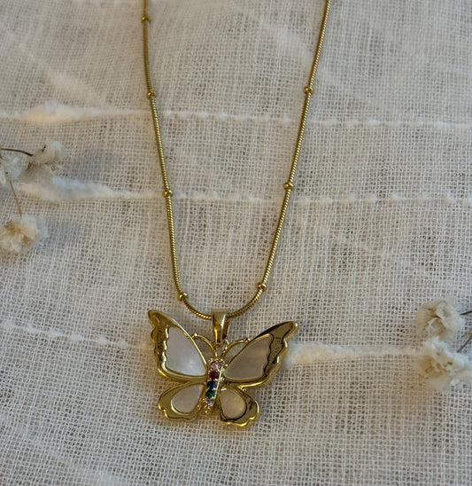 Bejeweled Butterfly Necklace