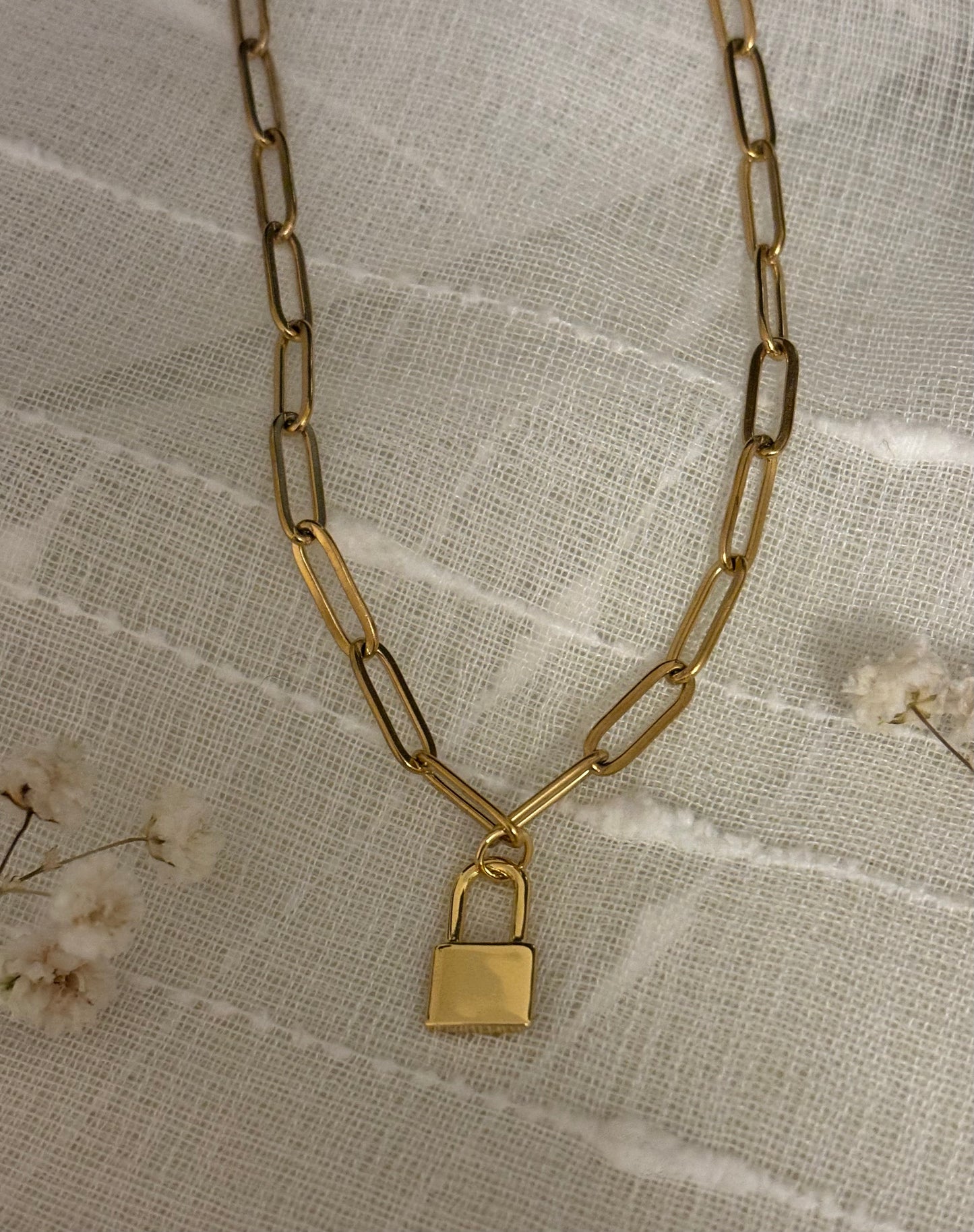 Golden Lock Necklace