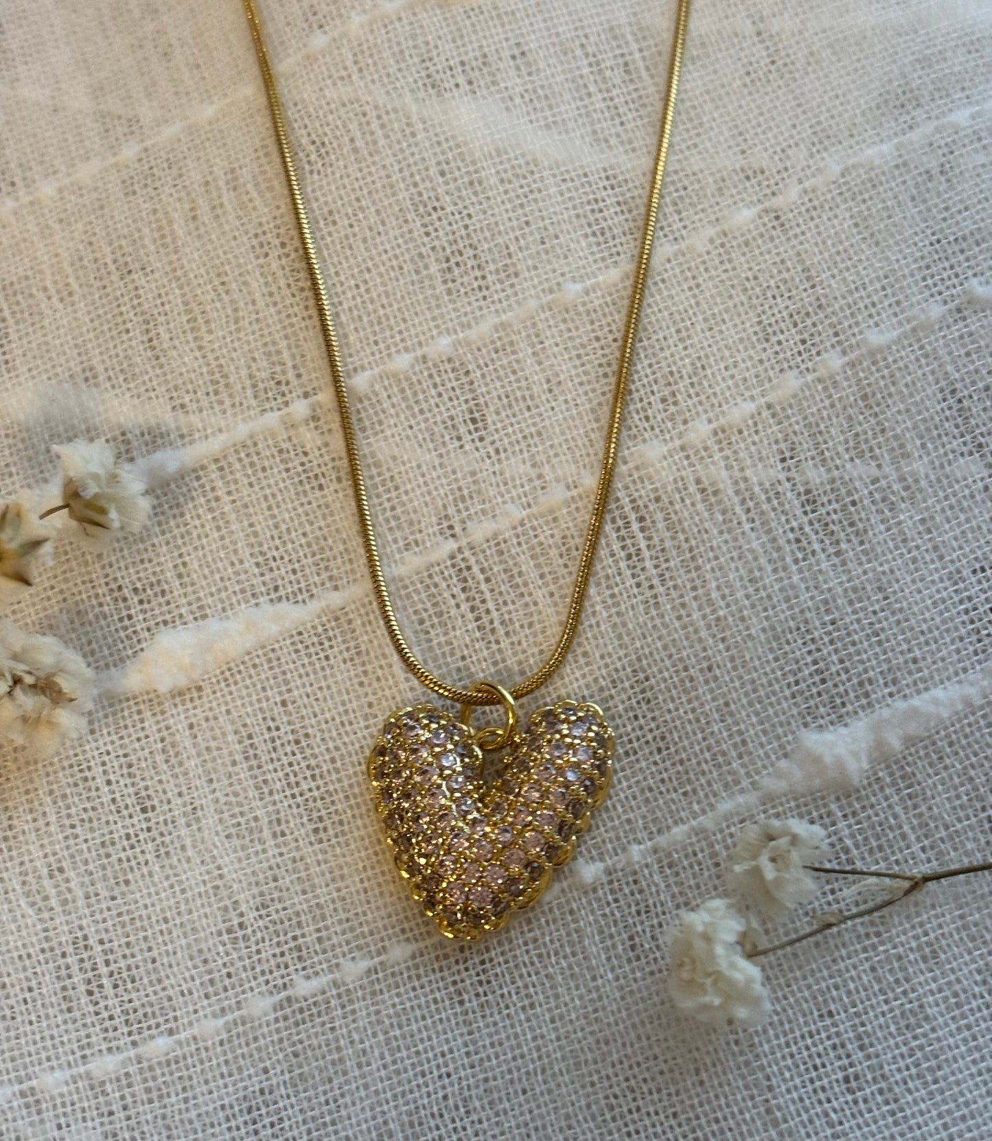 Bejeweled Heart Necklace