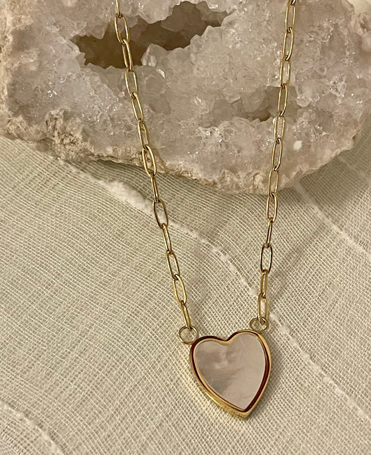 Iridescent Heart Necklace