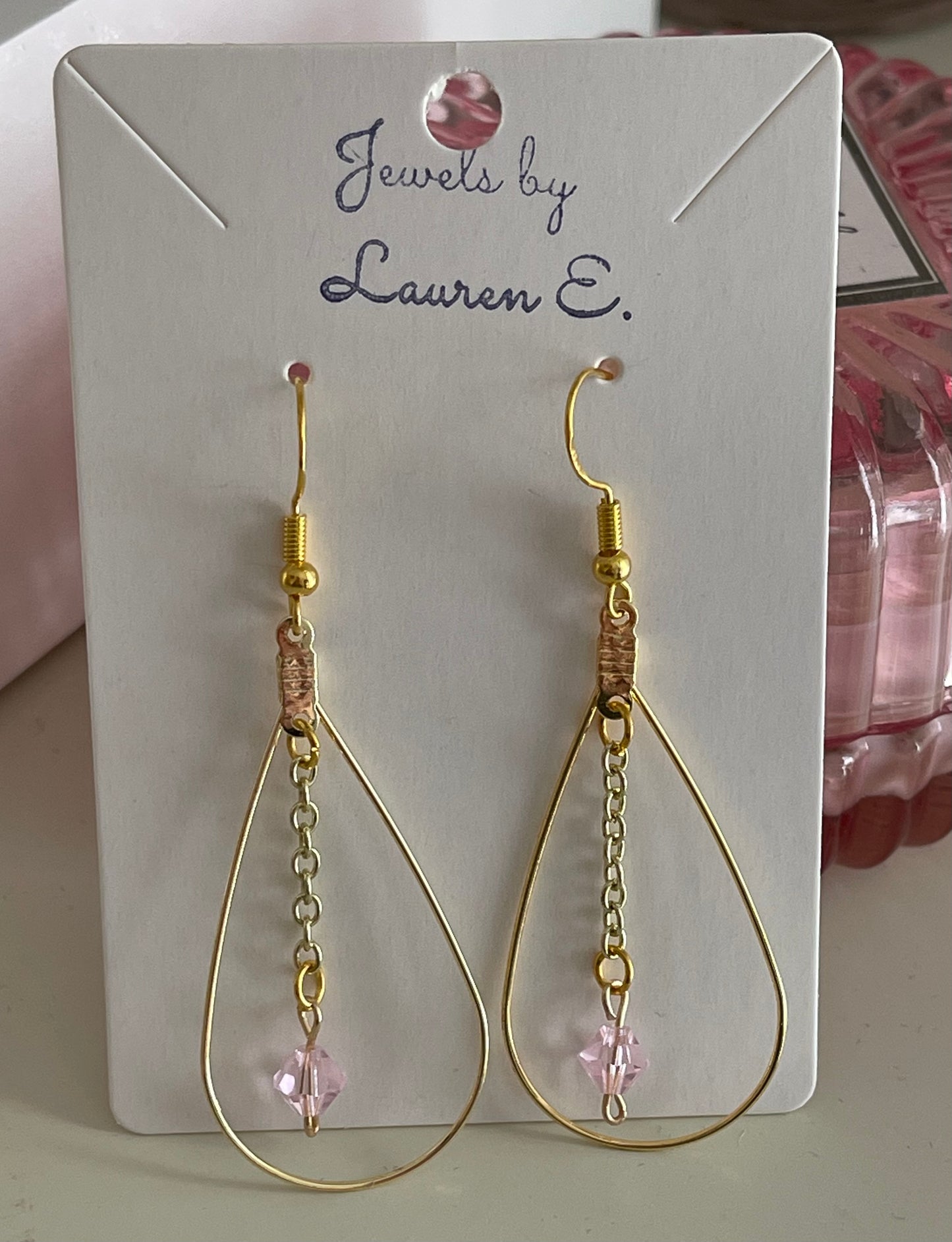 Hint Of Pink Dangles