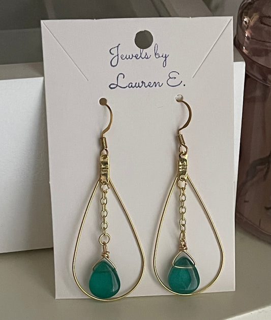 Bejeweled Teal Dangles