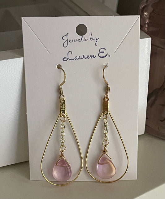 Bejeweled Pink Dangles