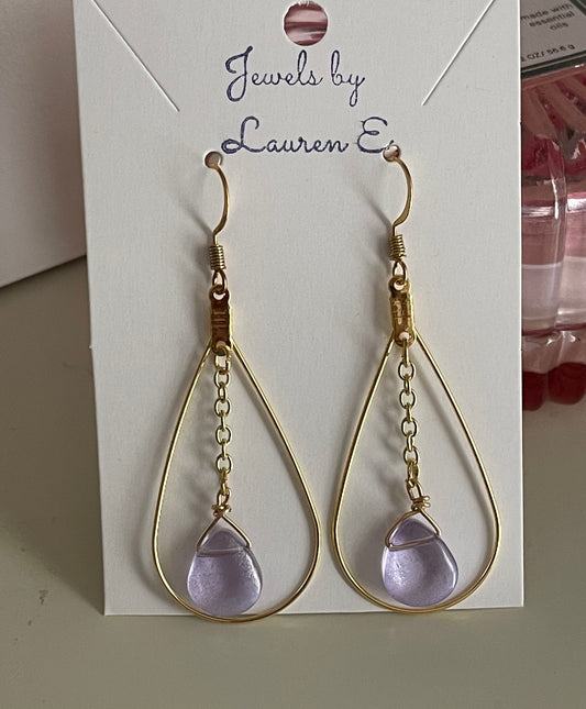 Lavender Bejeweled Dangles