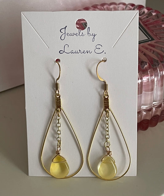 Yellow Bejeweled Dangles